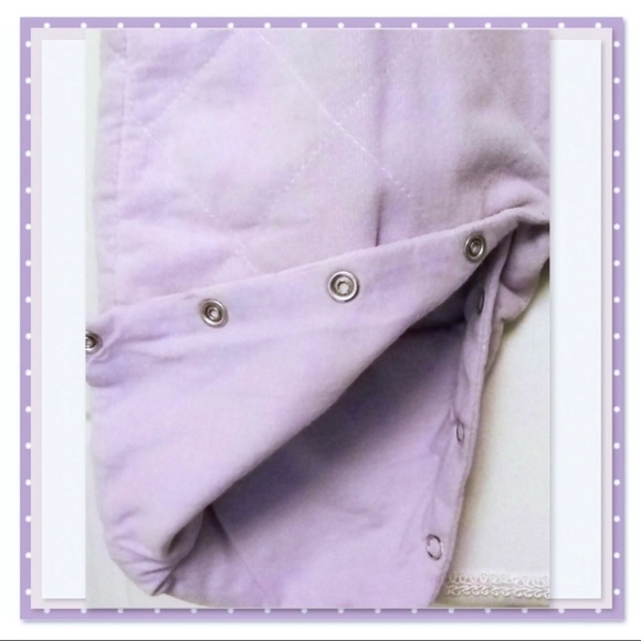 🆕 Lavender LA Petite Ourse Overalls + L/S Button Down Top Set 0-6mos NWT - Picture 9 of 10
